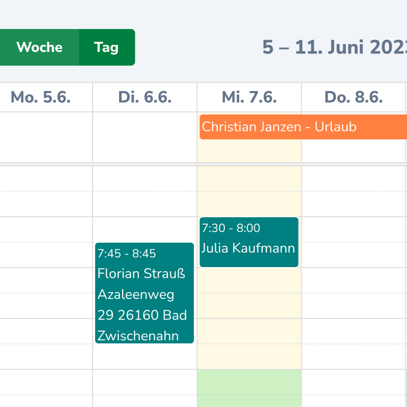 Mit dem neuesten Update bietet 123Hundeschule nun die Möglichkeit, Urlaubs- und Abwesenheitszeiten für Mitarbeiter zu verwalten. Weitere Verbesserungen, wie die Anbindung an Google Maps und die Mobile-Optimierung, erleichtern den Arbeitsalltag zusätzlich.