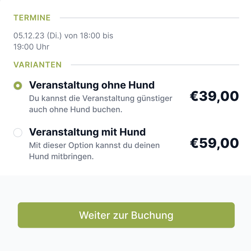 Erfahre mehr über das neueste Update der 123Hundeschule Software! Storniere Termine flexibel und buche Veranstaltungen mit verschiedenen Leistungen - für mehr Individualität und Komfort.