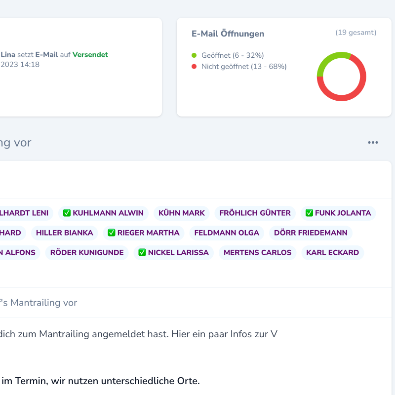 Erfahren Sie mehr über unser neuestes Software-Update, das neue spannende Funktionen beinhaltet, darunter E-Mail-Verfolgung, zusätzliche Bankunterstützung und praktische automatische Erinnerungsfunktionen für Veranstaltungen.