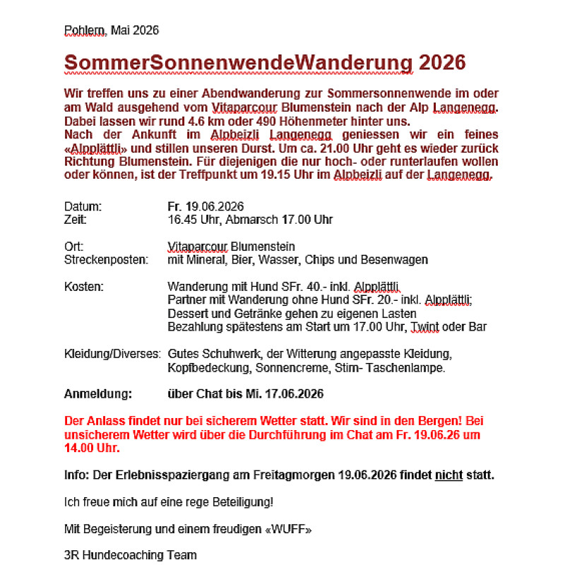 SommerSonnenwendeWanderung 2026