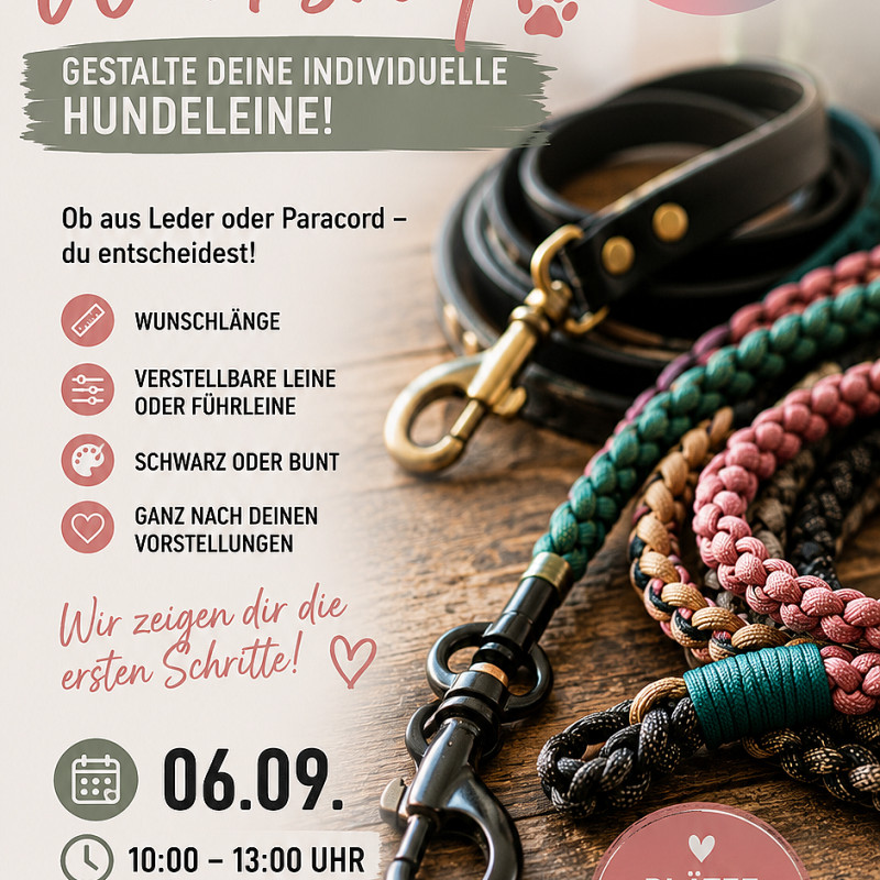 Leinen-Workshop – Gestalte deine individuelle Hundeleine! 🐾