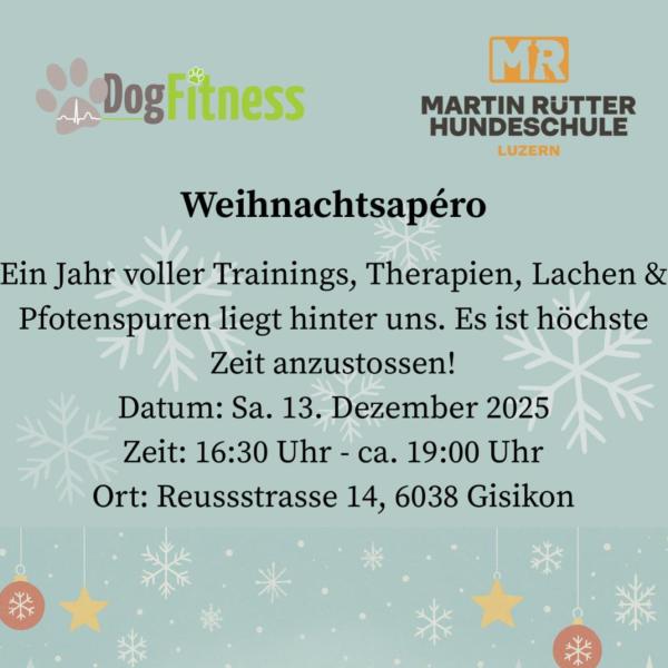 Weihnachtsapéro in der Martin Rütter Hundeschule Luzern