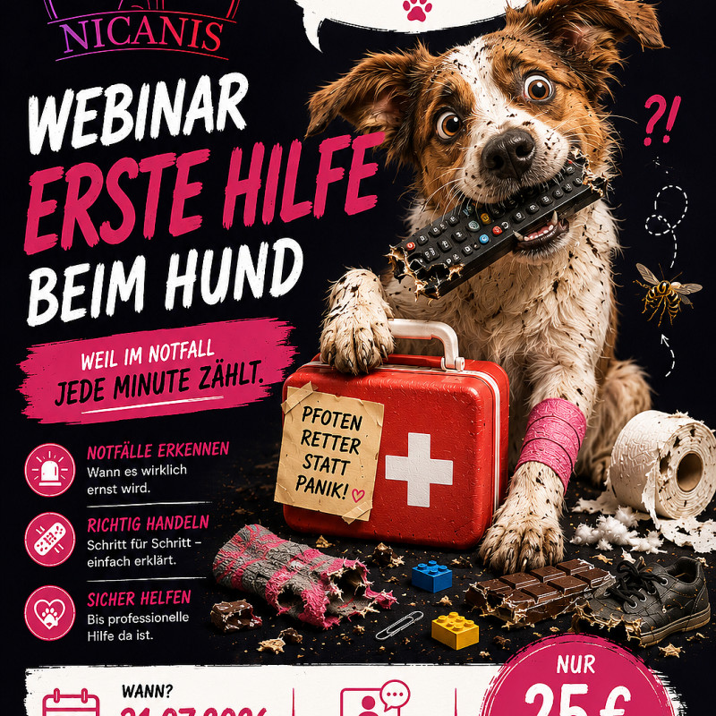 Erste Hilfe beim Hund 🐾 Das klang in seinem Kopf nach einer guten Idee